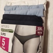 Розпродаж! Набір бавовняних трусиків-сліп Esmara (5шт.), p. 3XL