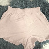 Primark uk14 муслін бавовна, шорти з рюшами, в ідеалі