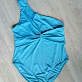Primark сдельный купальник на одно плечо цвет морской волны размер евро 46/48