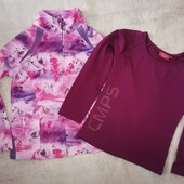 Спортивные кофта+футболка, бу, ±128рост
