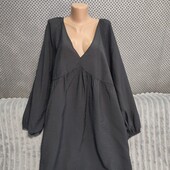 Симпатичное платье/туника свободного кроя на пышные формы, р.3XL/5XL