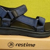 Cандалии мужские Restime mml22223 чёрные синие
