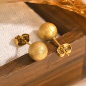 Сережки цвяшки кульки, медзолото, напилення