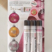 Набір гліттерних фарб Marabu Creabox "Christmas Glitter Pen" для текстилю, кераміки, металу