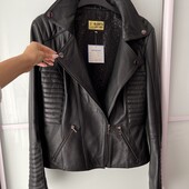 НОВА ! шкіряна куртка з розписом на спині,натуральна шкіра. Philipp Plein