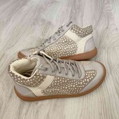 Clarks брендовые деми ботиночки натуральная кожа + замша размер 31