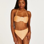 Hunkemoller! Роздільний жіночий купальник бандо в рубчик S розмір white! Лот 27