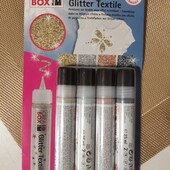 Акція! Набір фарб для текстилю з блискітками Marabu Glitter Textile