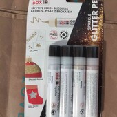 Набір глітерних фарб Marabu Creabox Glitter Pen для текстилю, кераміки тощо