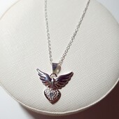 Серебряная цепочка с кулоном проба 925