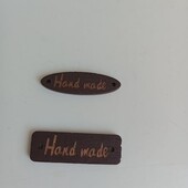 Пришивные деревянные бирки Hend Made 65шт.