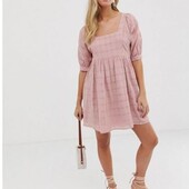 Розпродаж! Пудрово-рожева літня сукня Asos, р. eu 40, нюанс