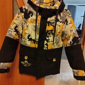 Куртка лёгкая тёплая зима на 9-10 лет.сост отличное.