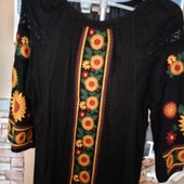 Вишивка з соняхом 48 розмір з мереживом