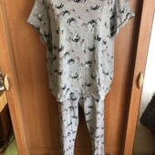 Пижама, комплект, костюм, 100% коттон, L-XL. M&S. в ідеалі