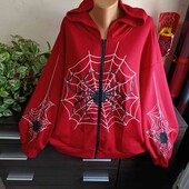 ✓Shein! крута ярка толстовка в модний прінт 3хл  с капюшоном