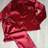 шикарный пижамный комплект цвет марсала размер L XL 