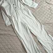 Zara, XL молочний. Джинсовий комбінезон