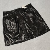 Кожзам юбка от Topshop