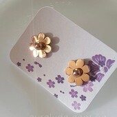 Маленькие серьги ромашки медсталь