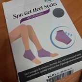 Спа гелевые носочки(серые) c маслом жожоба и другими Spa Gel Heel Socks увлажняющие носки для ног