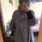 Меховушка, плюшева туника, кофта, худи, халат м'який розмір 4XL, Shein. в ідеалі