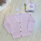 Дитяча вʼязана кофта-кардиган для дівчинки 110/116 см та 122/128 см lupilu