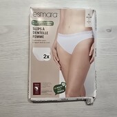 Есмара! Трикотажні жіночі труси, сліпи з мереживом 44/46 євро 50/52 наш, в лоті 2 шт! Лот 19