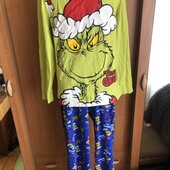 Пижама, комплект, костюм, 100% коттон, S-M. dr.seuss. grinch. в ідеалі