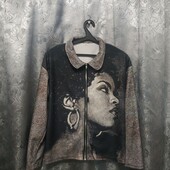 Кофта на замке,оверсайз на женщину XL/XXL,см.замеры