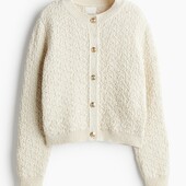 ✨ актуальний кардиган з нових колекцій H&M (Эйч энд Эм) в молочному кольорі
