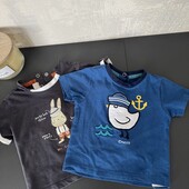 Дві пречудові футболки Chicco для хлопчика р.74