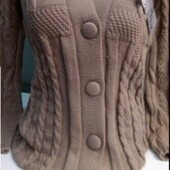 Теплая кофта -кардиган на пуговицах