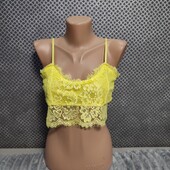 Симпатичный гипюровый топ сзади на молнии, р.M/L