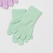 Перчатки мятные однослойные h&m 92-104/2-4 г.