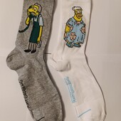 Дві пари! Набір! Шкарпетки Simpsons Розмір: 43/46
