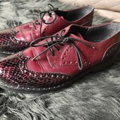 37р Mercanto di Fiore, шкіряні закриті туфлі на шнурках, брогі