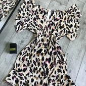 Леопардове плаття дуже класне рюші валани