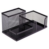 Органайзер настольный металл "Сетка" 3689-В черный 3 отд.20х10х10см