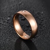 Каблучка нержавіюча сталь в рожевому золоті 6мм ширина 21р
