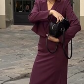 Стильний трендовий костюм ( піджак і міді спідниця) М