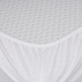 Простынь №18-0000 White Mikrosatin Premium Однотонная 200*200*35 см