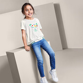 ♕ Якісна футболка з органічної бавовни з принтом леопарда, р .:98/104