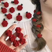 Лот-10шт.Вінтажні велюрові заколки для волосся