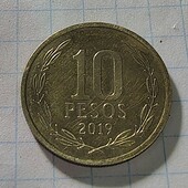 Монета Чілі 10 песо 2019