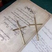 Сережки-хрестики для жінок, нові готичні висячі сережки в стилі панк в золоті