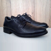 Натуральні шкіряні туфлі Clarks, чоловічі демі оксфорди чорні, весна осінь, р. 41