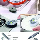 Багатофункціональна щітка з дозатором Cleaner brush для чищення посуду з 3-ма насадками