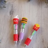 Ручка на 4 кольори на вибір: фрі, гамбургер, кола