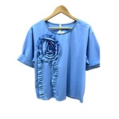 Блуза, свитшот, кофточка, lux luna италия, р. универсальный, наш 50-56, голубая